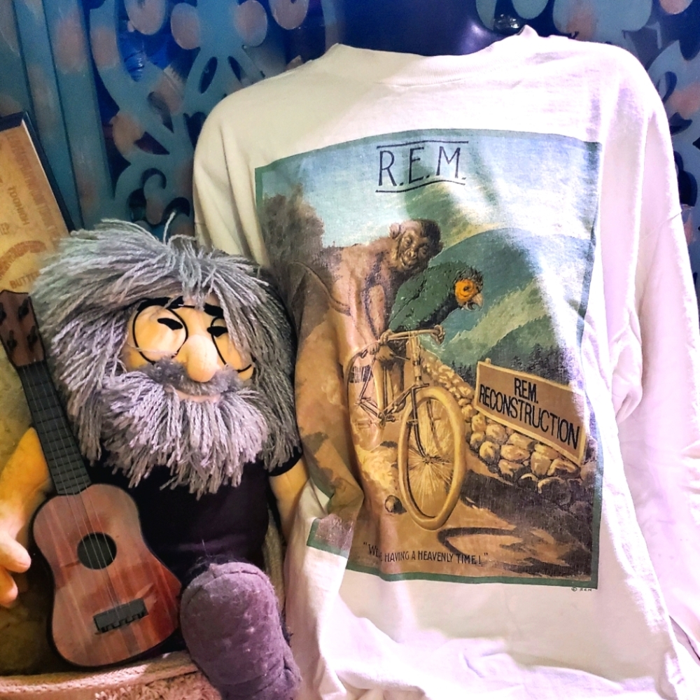 Super rare Vintage 1985 R.E.M “Reconstruction” tour tee XL/Sleeve